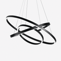 Modern Ring Chandelier | Interlocking Circles LED Pendant Light, Dimmable with Remote - LivingLX