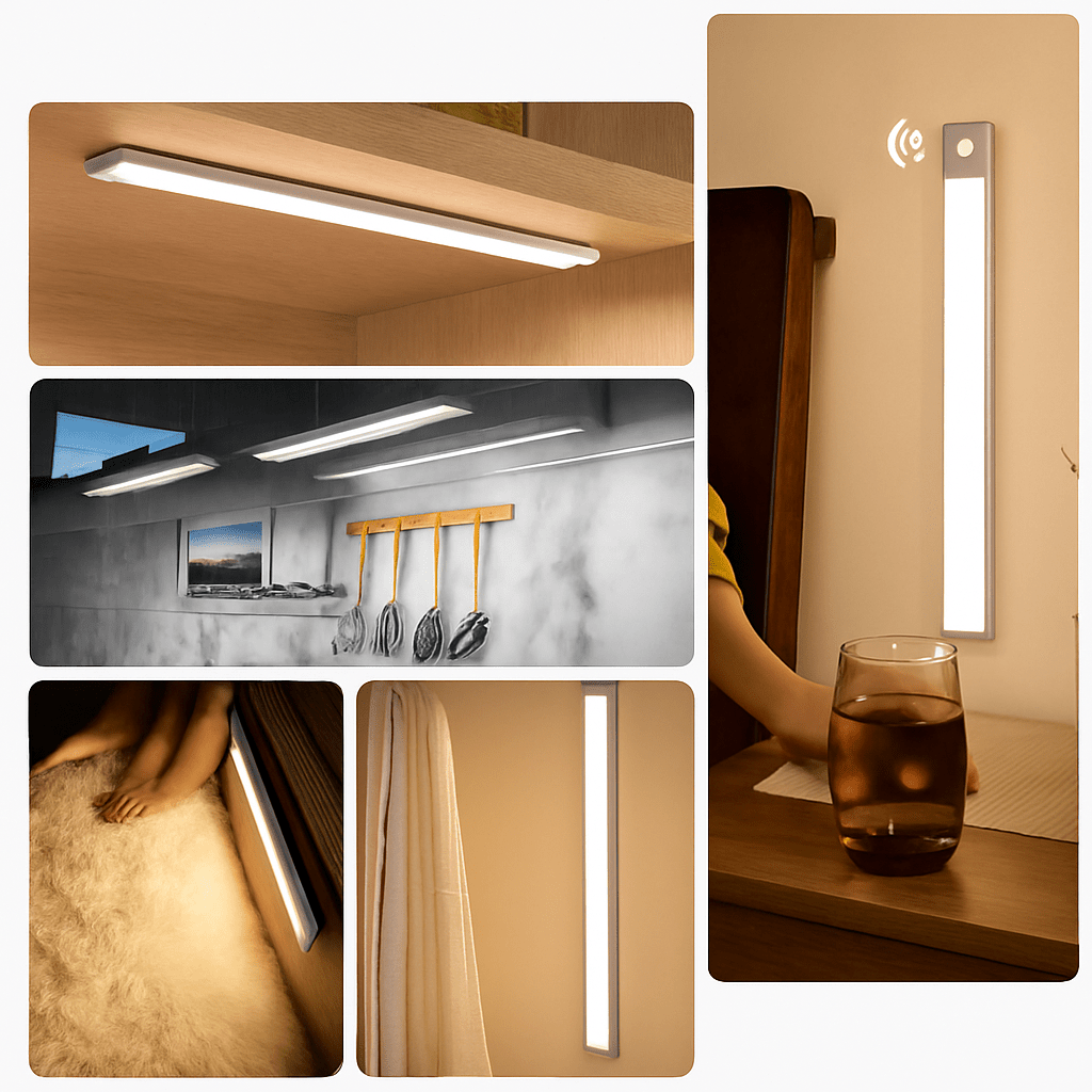 Motion Sensor LED Closet Light | Rechargeable Wireless Magnetic Under-Cabinet Light Bar - LivingLX
