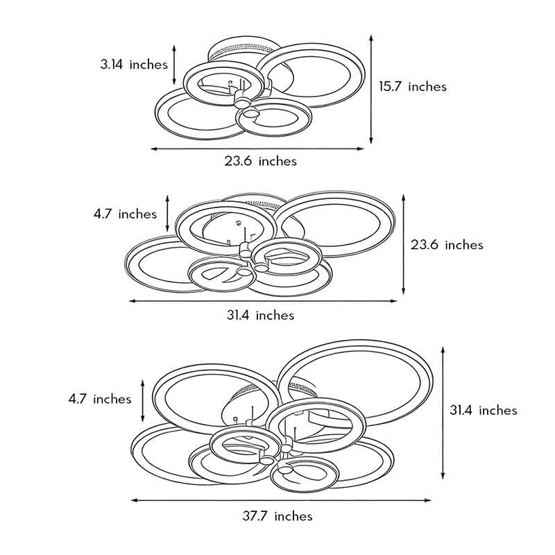 Halo Ring Semi-Flush Mount (16"–31")