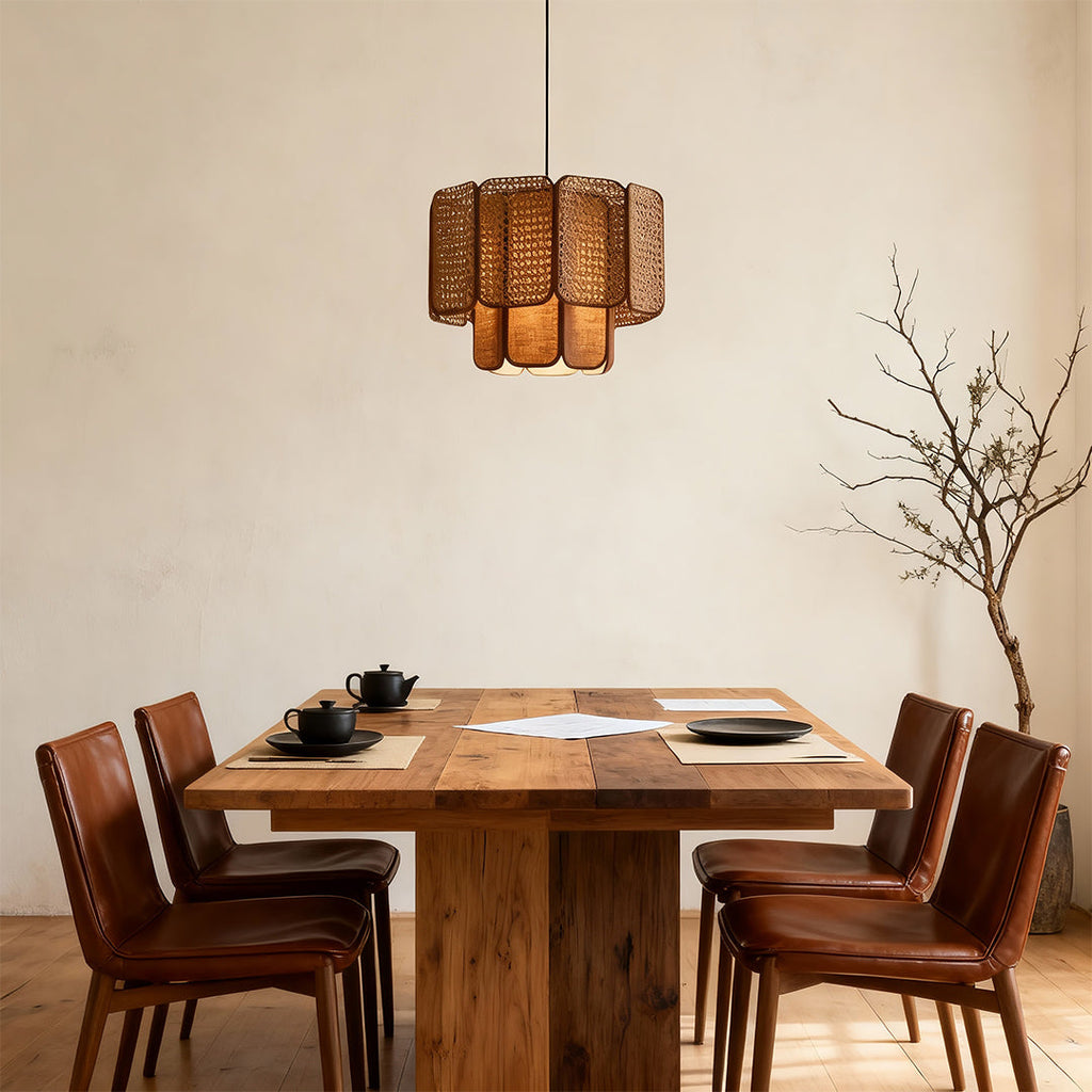 Kyoto Bamboo Rattan Pendant (16"–32")