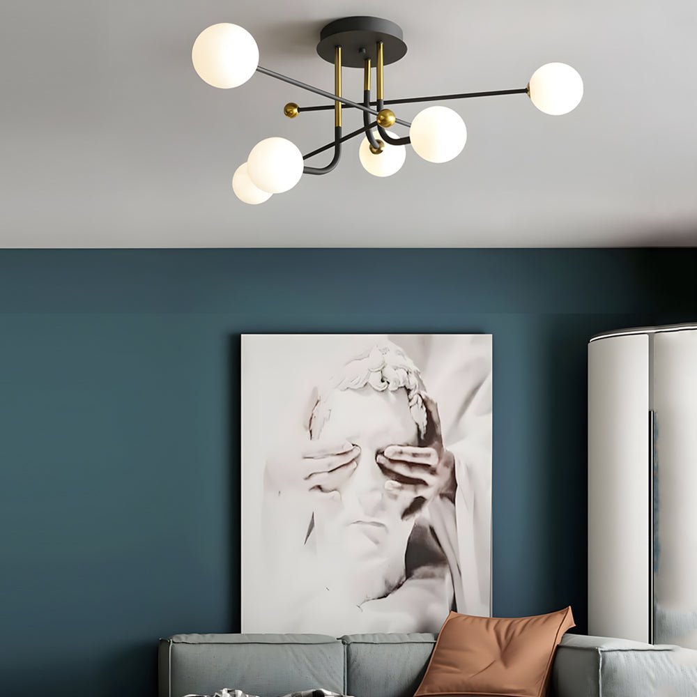 Nebula Sputnik Globe Semi-Flush Mount (39") - LivingLX