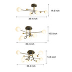 Nebula Sputnik Globe Semi-Flush Mount (39") - LivingLX