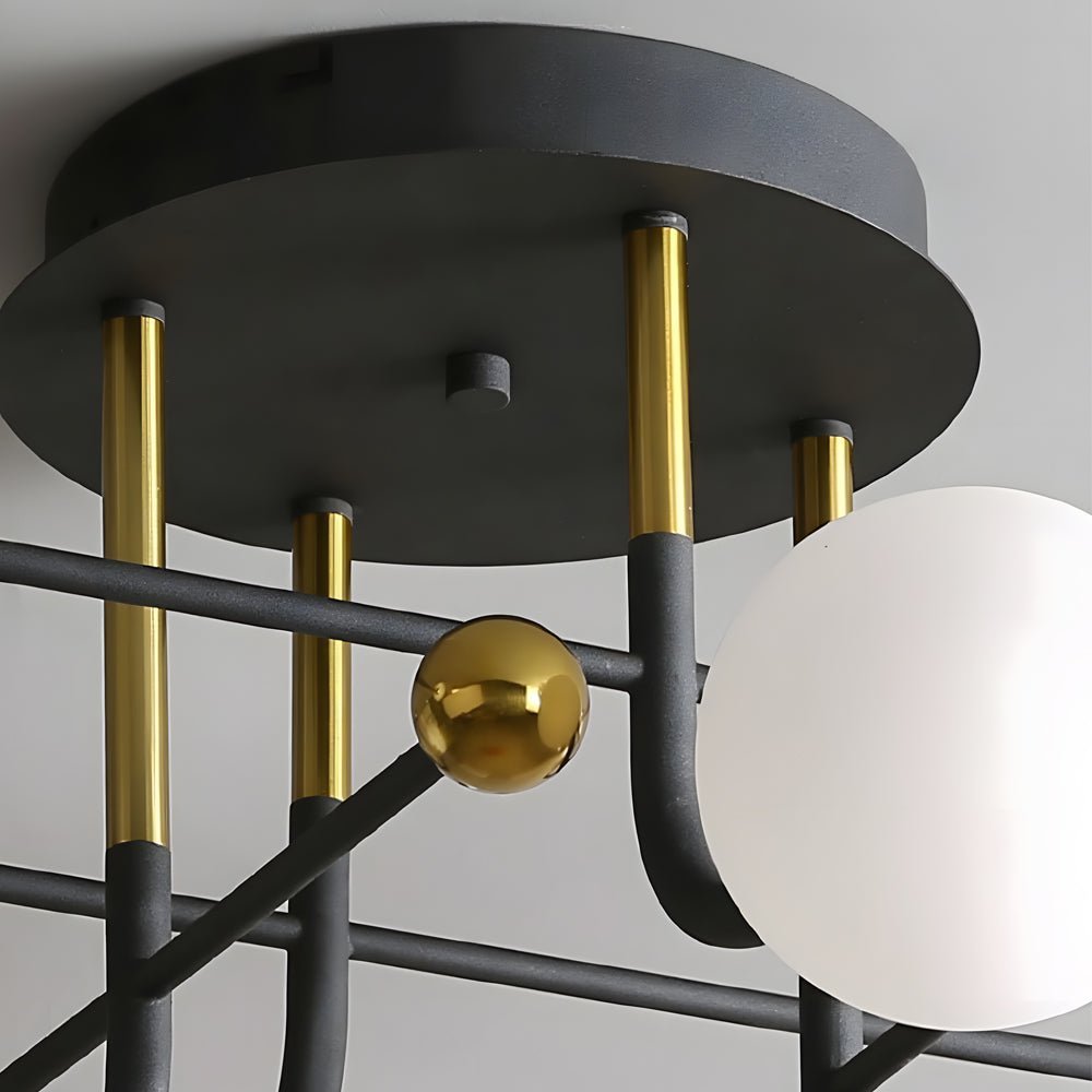 Nebula Sputnik Globe Semi-Flush Mount (39") - LivingLX