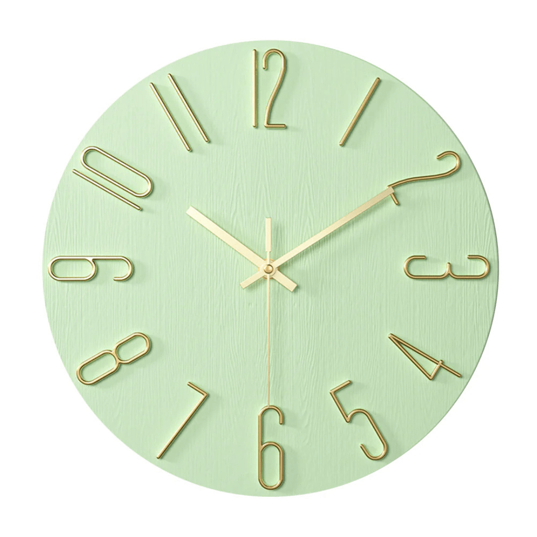Noble Modern Wall Clock | Minimalist Gold Design - LivingLX