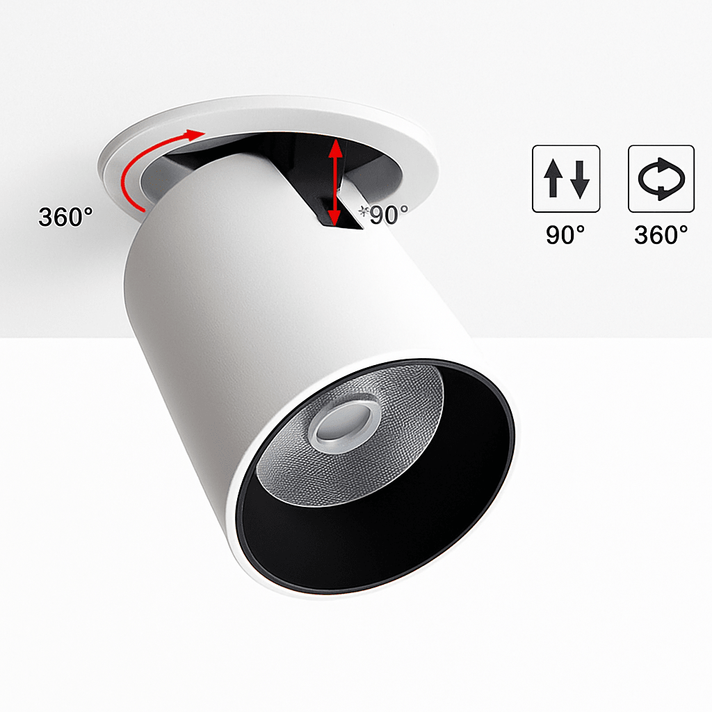 Nordic Adjustable LED Spotlight | 12W Swivel Ceiling Spot Light - LivingLX