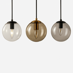 Orb Hanging Glass Globe Wall Sconce | Gold or Black Arm - LivingLX
