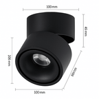Orbit Round Adjustable LED Spotlight | Surface Mount Ceiling Spot - LivingLX