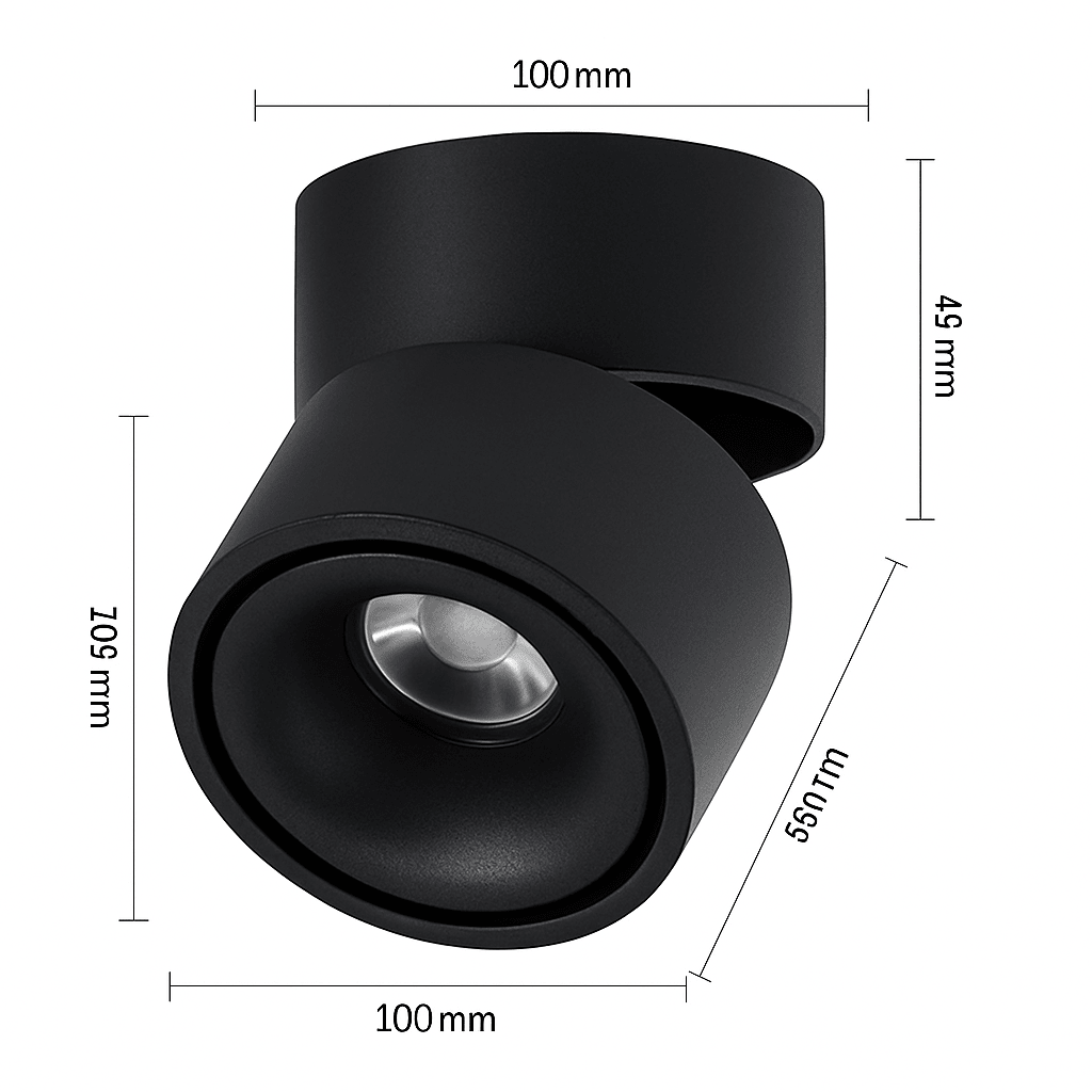 Orbit Round Adjustable LED Spotlight | Surface Mount Ceiling Spot - LivingLX