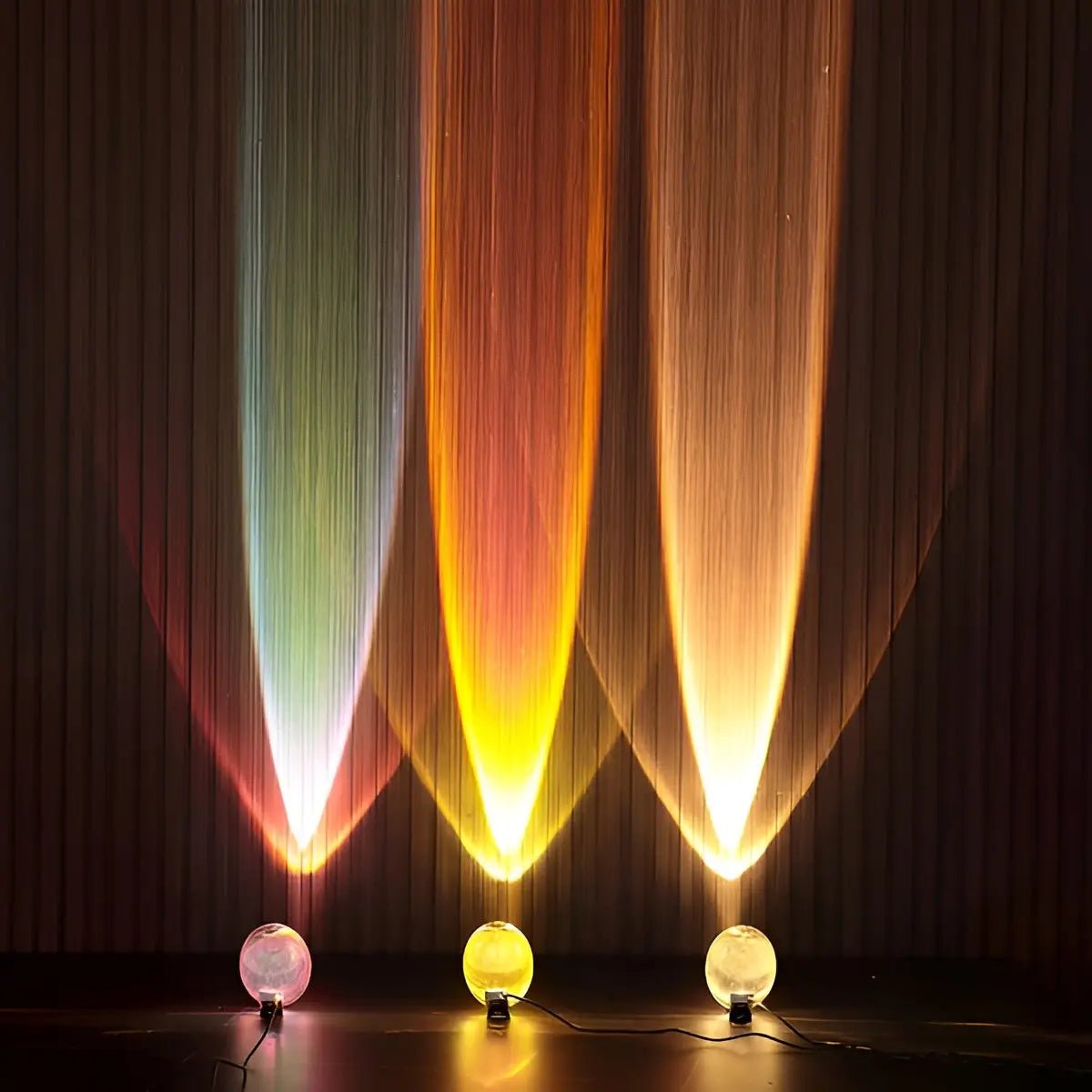 Oval Crystal Table Lamp – LED Mood Light in Warm White, Sunset Red & Blue-Violet - LivingLX