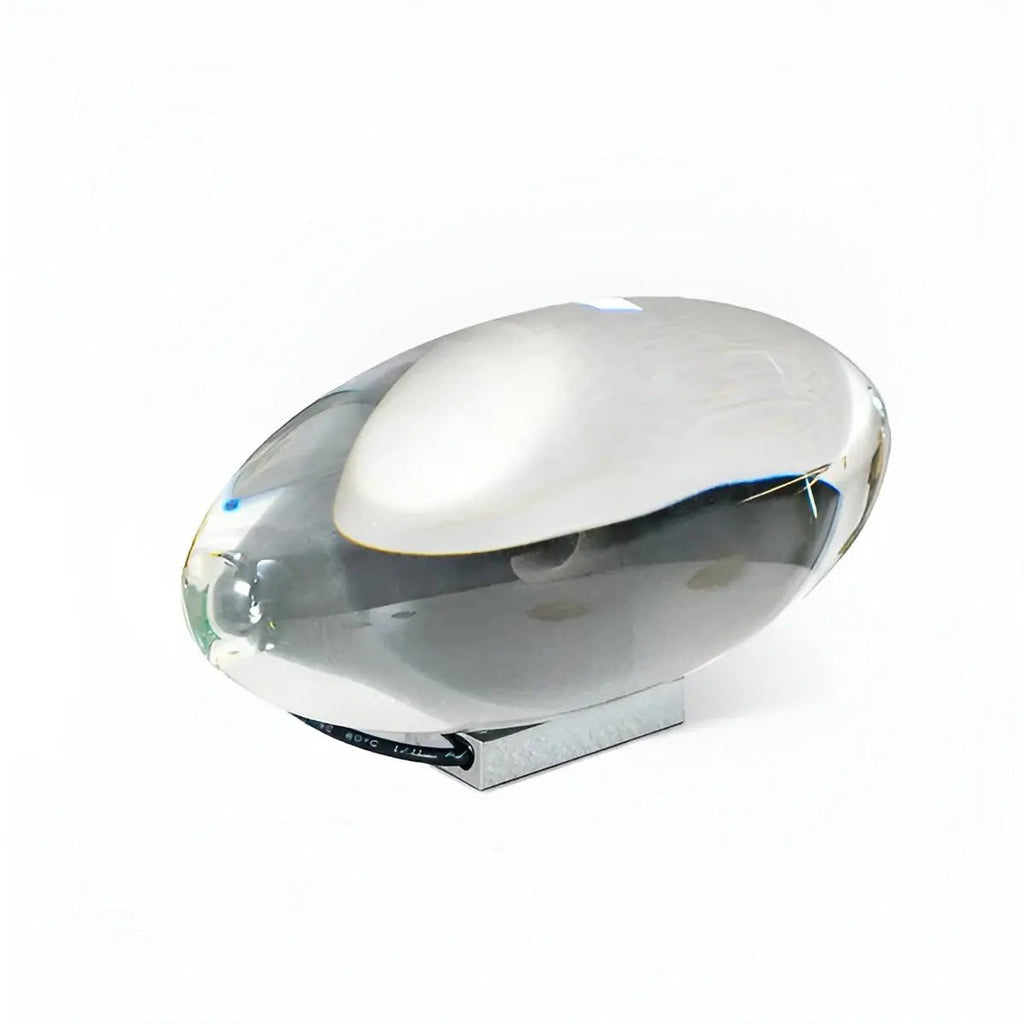 Oval Crystal Table Lamp – LED Mood Light in Warm White, Sunset Red & Blue-Violet - LivingLX