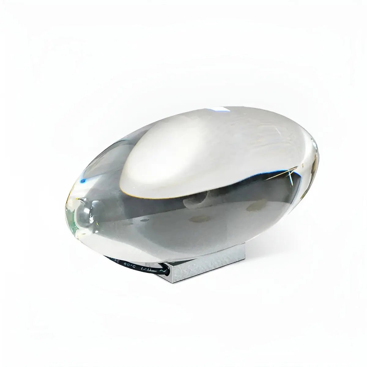 Oval Crystal Table Lamp – LED Mood Light in Warm White, Sunset Red & Blue-Violet - LivingLX