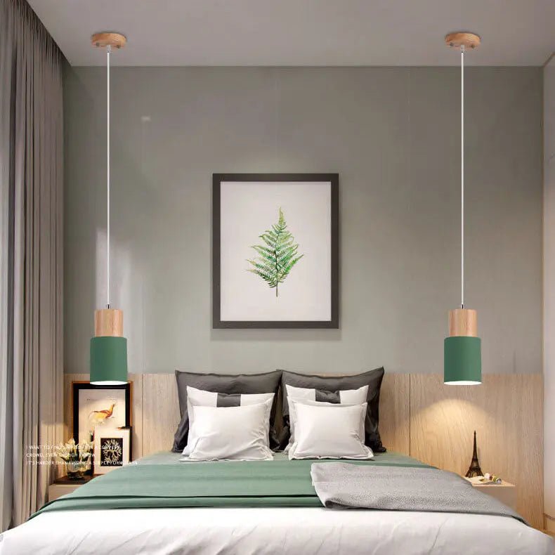 Pendant lamp made of metal and wood - LivingLX