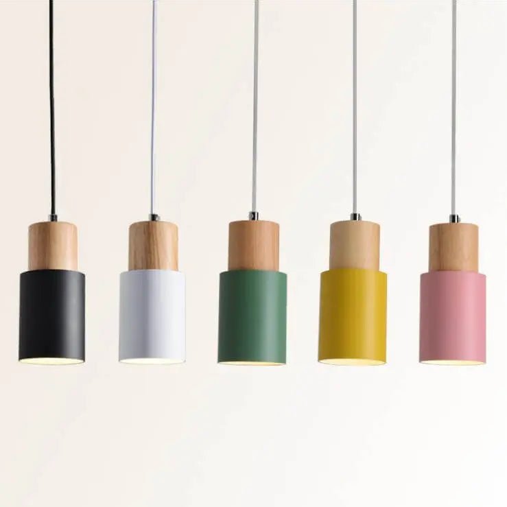 Pendant lamp made of metal and wood - LivingLX