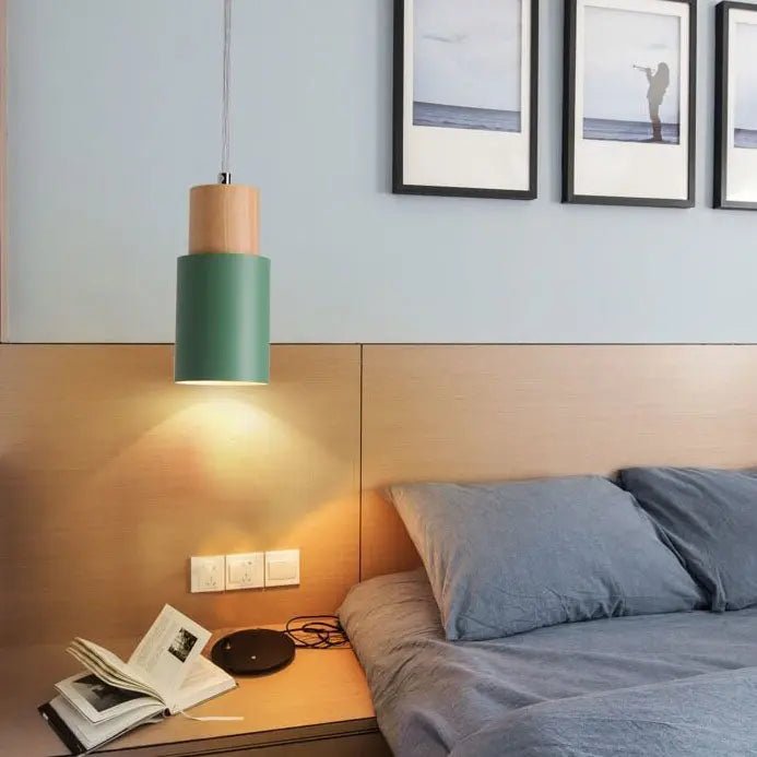 Pendant lamp made of metal and wood - LivingLX
