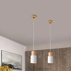 Pendant lamp made of metal and wood - LivingLX