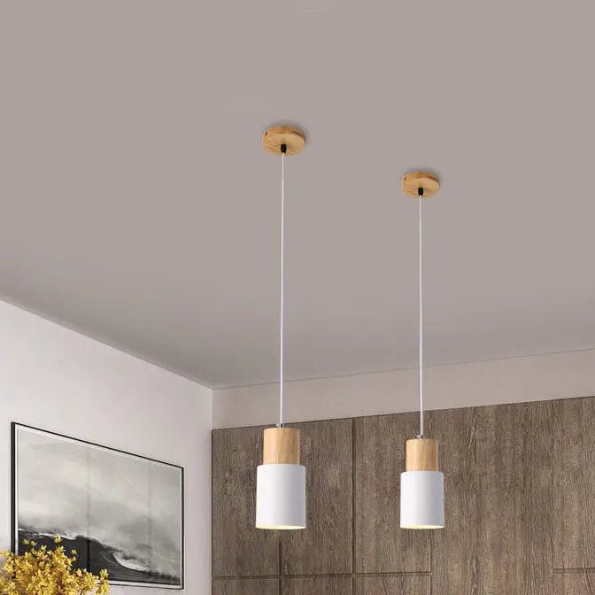 Pendant lamp made of metal and wood - LivingLX