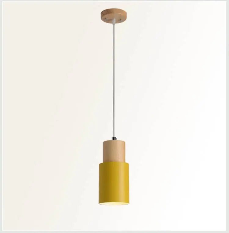 Pendant lamp made of metal and wood - LivingLX