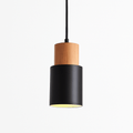 Pico Wood & Aluminum Cylinder Pendant | Mini Kitchen Island Light - LivingLX
