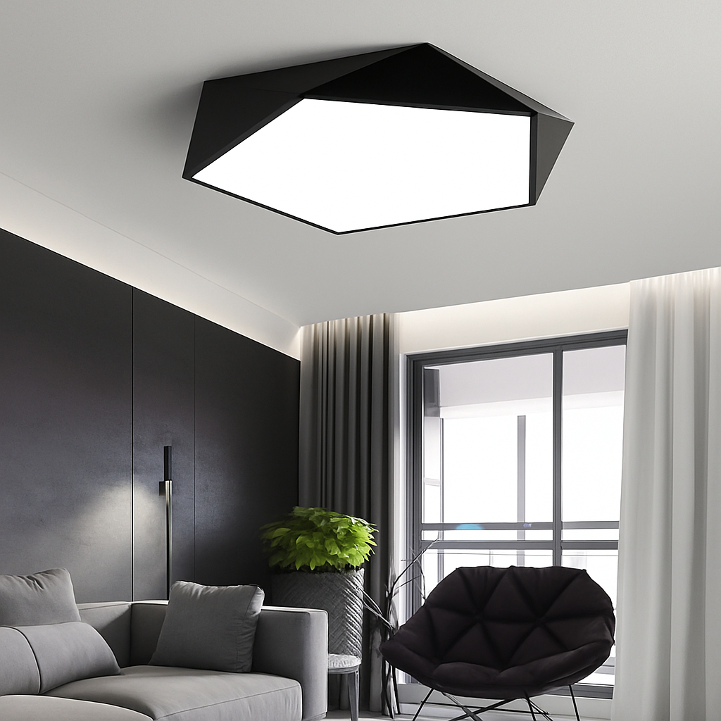 Prism Geometric LED Ceiling Light | Modern Colorful Flush Mount