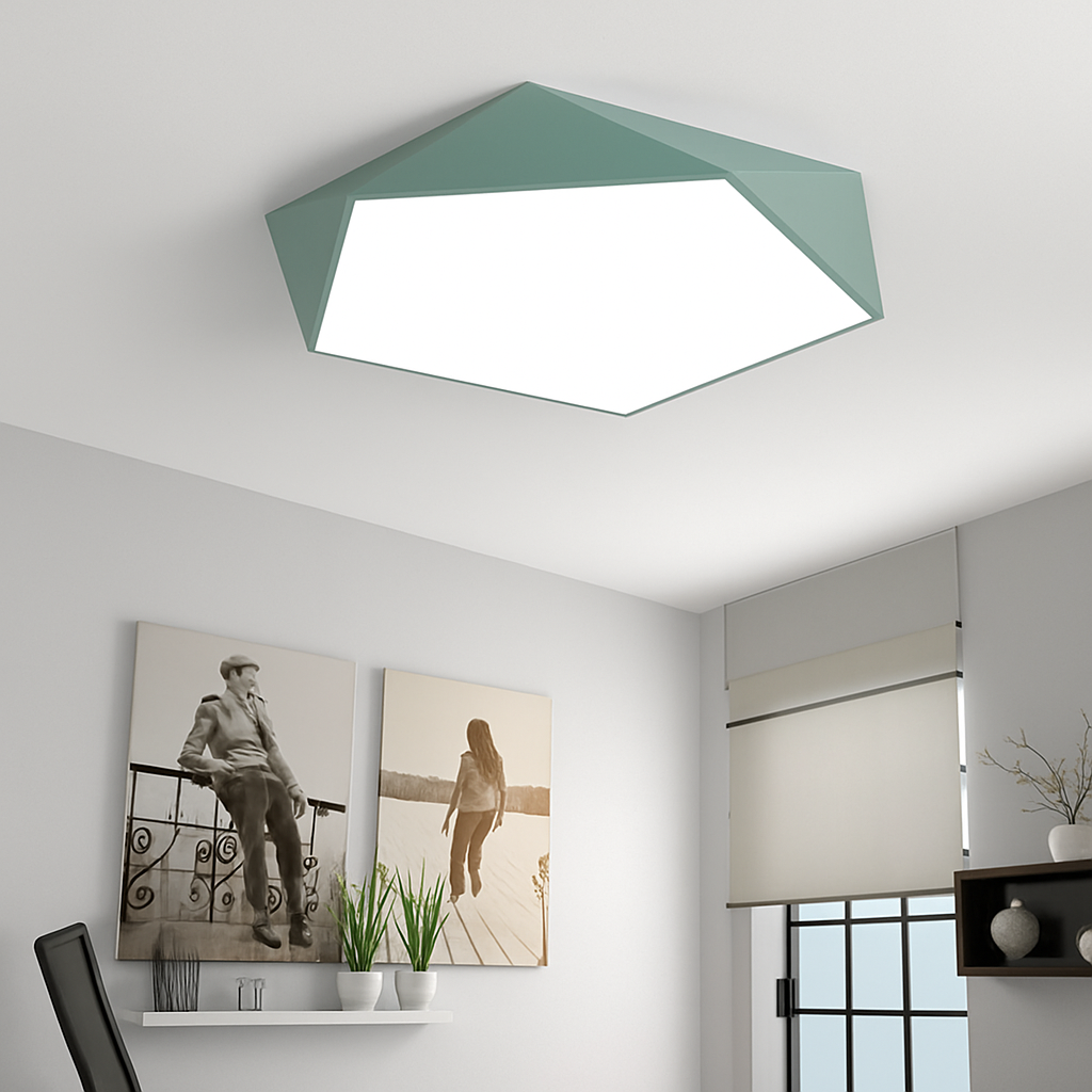 Prism Geometric LED Ceiling Light | Modern Colorful Flush Mount