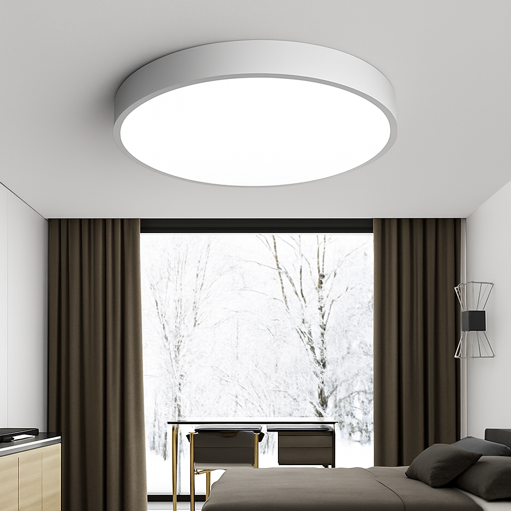 Halo Round Ultra-Slim LED Ceiling Light | Flush Mount Frosted Design