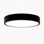 Minimalist Round LED Flush Mount Ceiling Light | Modern Black or White Ceiling Lamp, Dimmable with Remote