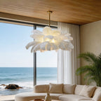 Plume Feather Semi-Flush Mount (39") - LivingLX