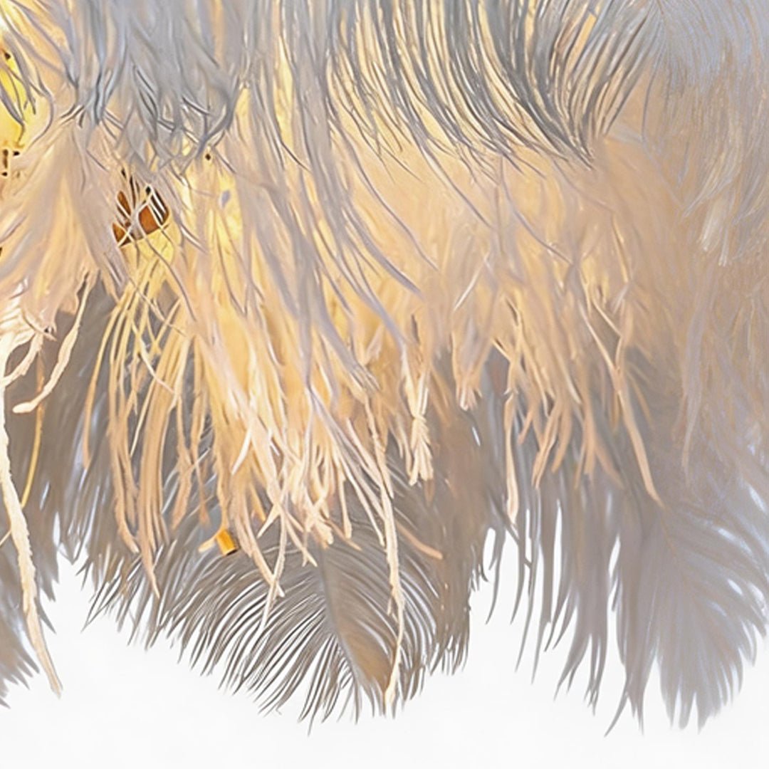Plume Feather Semi-Flush Mount (39") - LivingLX