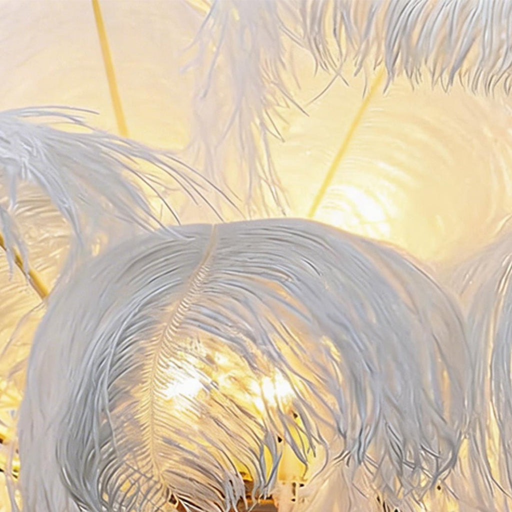 Plume Feather Semi-Flush Mount (39") - LivingLX
