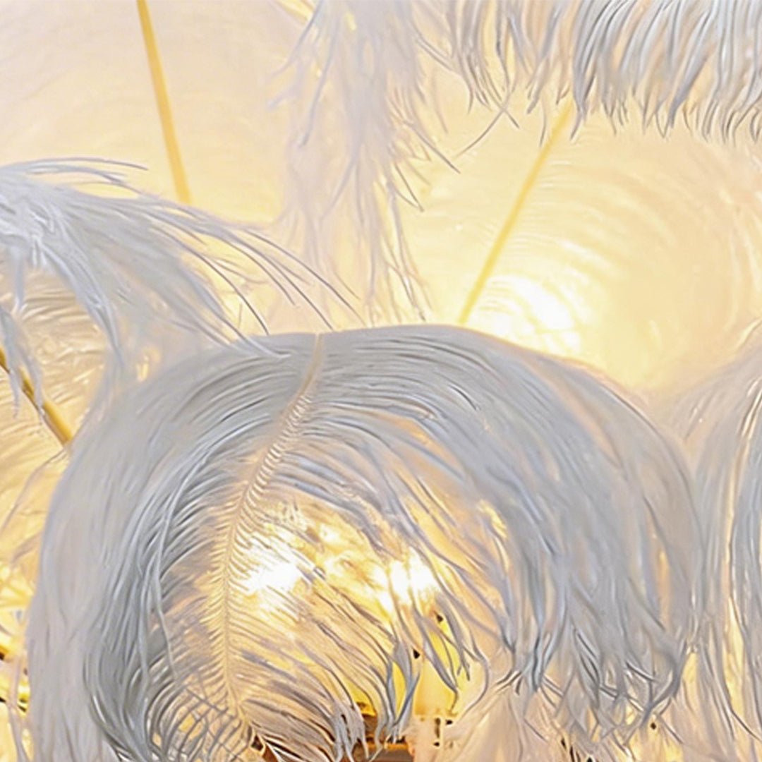 Plume Feather Semi-Flush Mount (39") - LivingLX