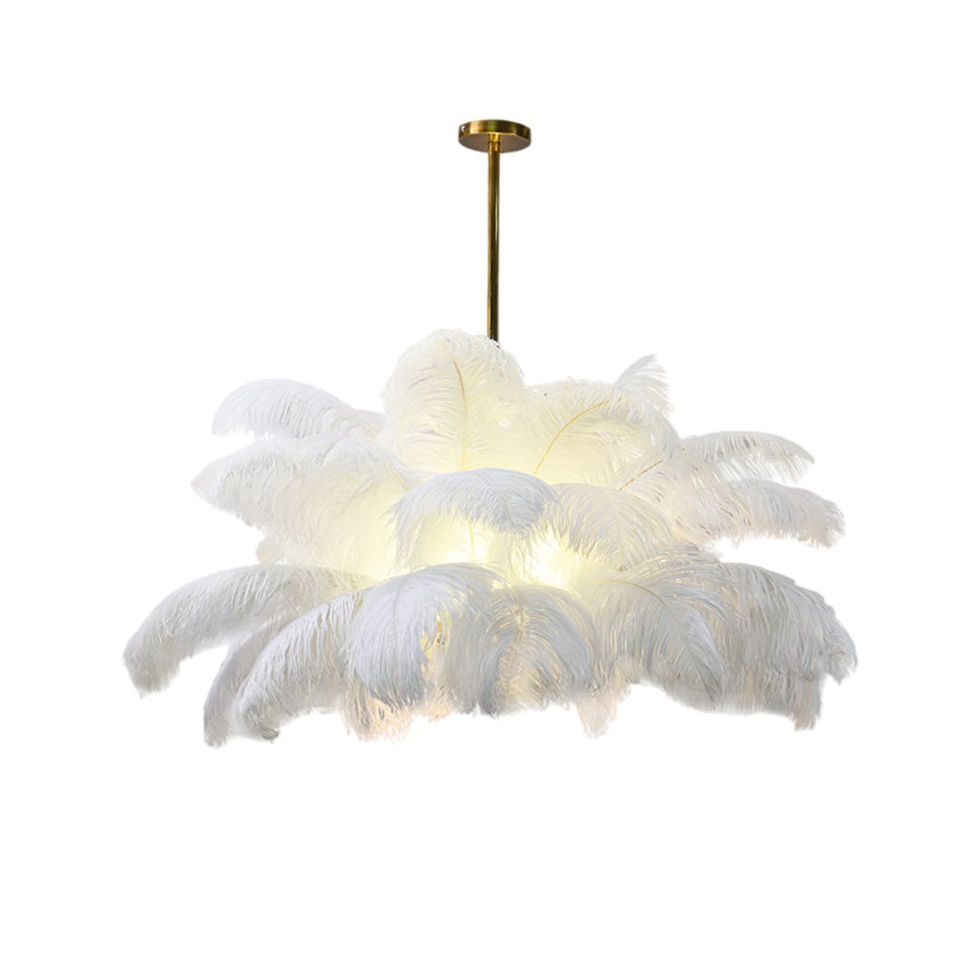 Plume Feather Semi-Flush Mount (39") - LivingLX