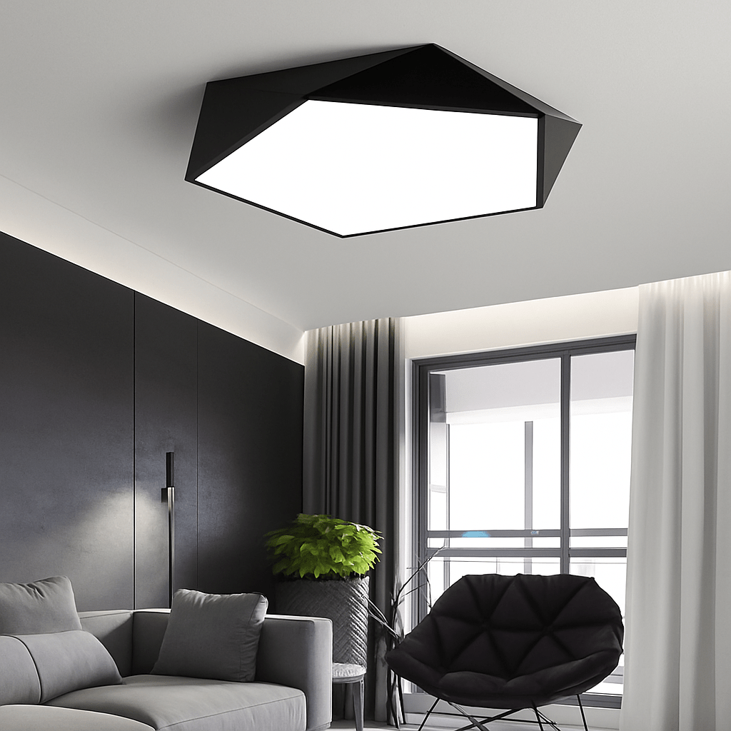 Prism Geometric LED Ceiling Light | Modern Colorful Flush Mount - LivingLX