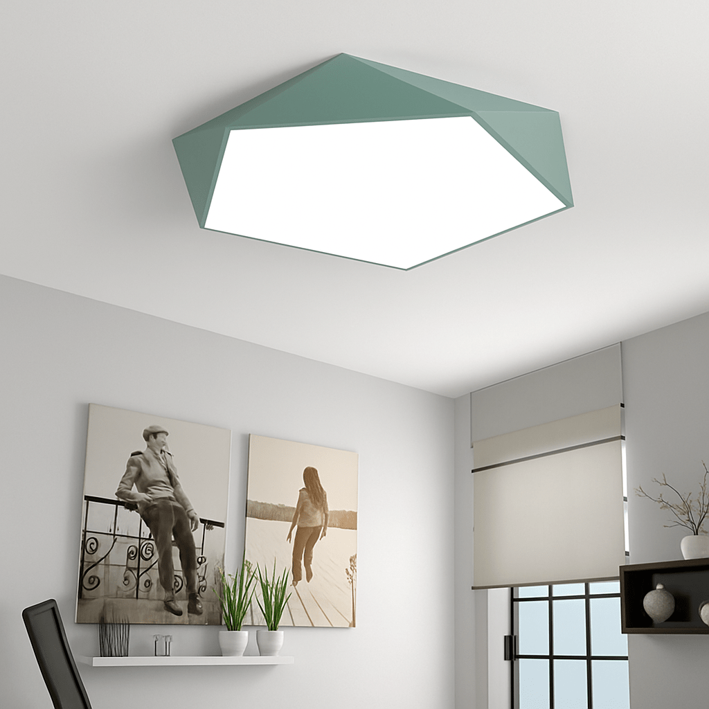 Prism Geometric LED Ceiling Light | Modern Colorful Flush Mount - LivingLX