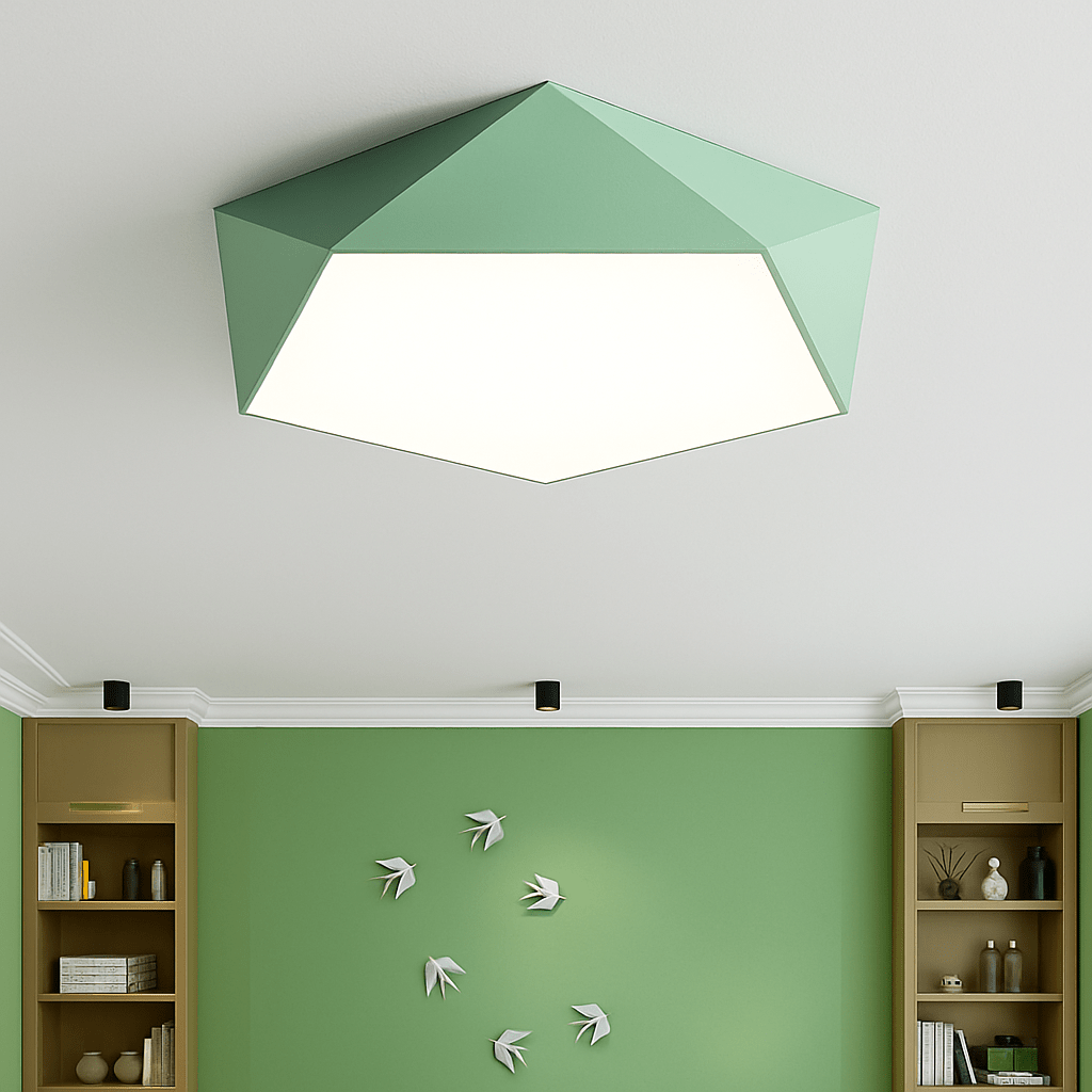 Prism Geometric LED Ceiling Light | Modern Colorful Flush Mount - LivingLX