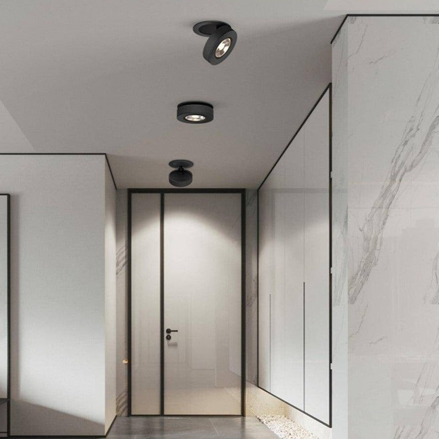 Slim Round Adjustable LED Recessed Spotlight | Black or White