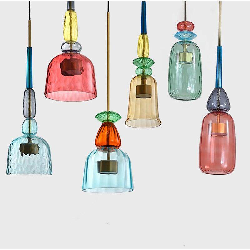 Illumy Colored Glass LED Pendant Light | Modern Nordic Design
