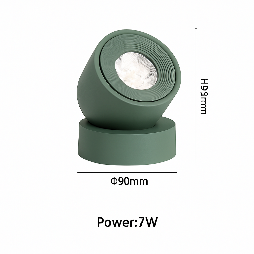 Macaron LED Ceiling Spotlight | Adjustable Surface Mount Spot Light in Pastel Colors (7W)