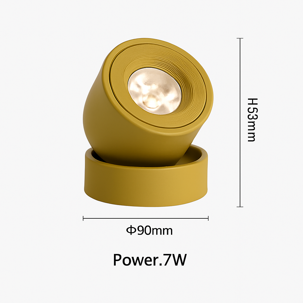 Macaron LED Ceiling Spotlight | Adjustable Surface Mount Spot Light in Pastel Colors (7W)