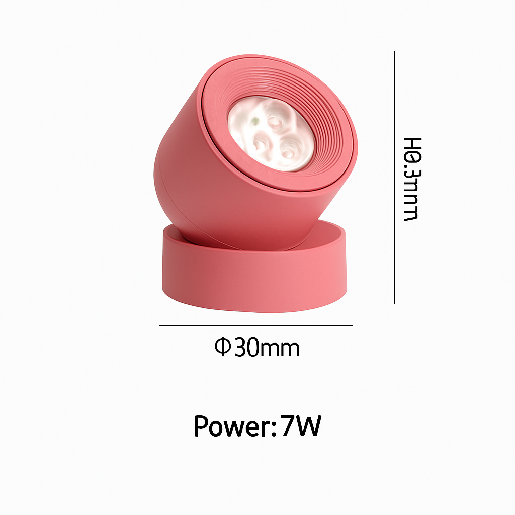 Macaron LED Ceiling Spotlight | Adjustable Surface Mount Spot Light in Pastel Colors (7W)