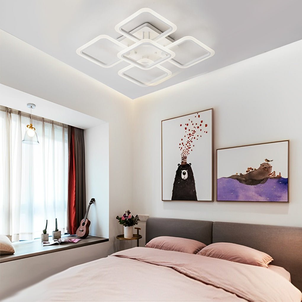 Quadra Dimmable Flush Mount (24") - LivingLX