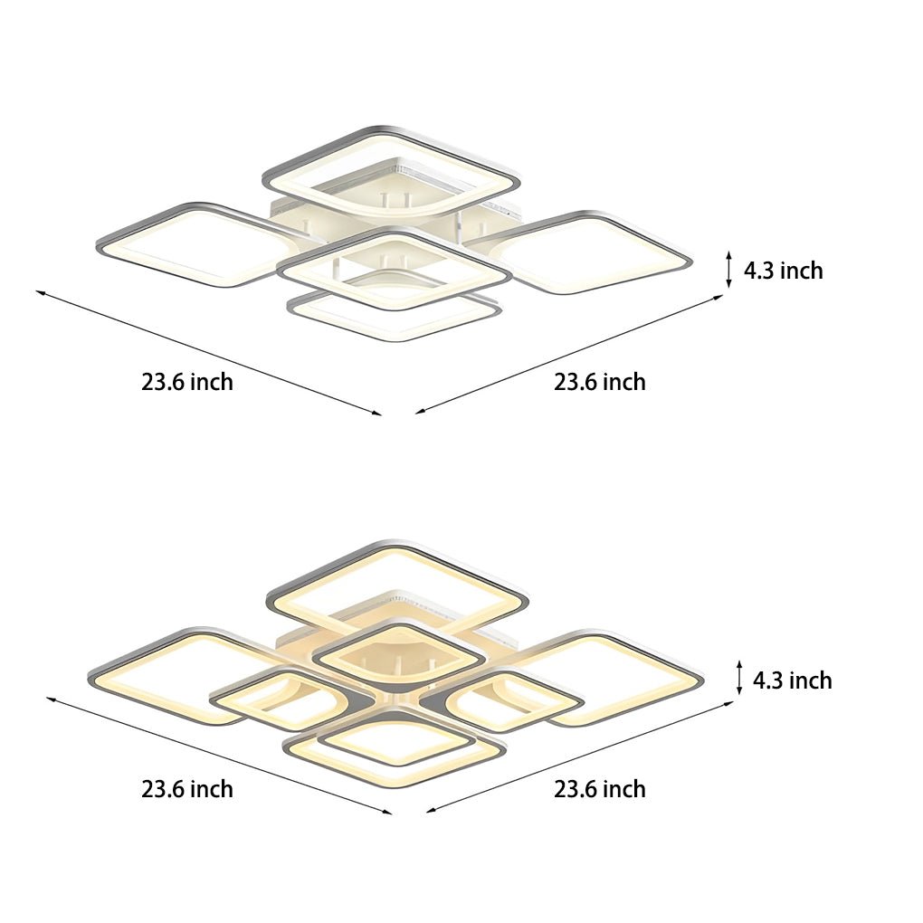 Quadra Dimmable Flush Mount (24") - LivingLX
