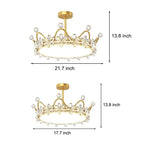 Regina Crystal Flush Mount (18"–22") - LivingLX