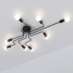Retro Industrial 8-Globe Ceiling Lamp - view 3