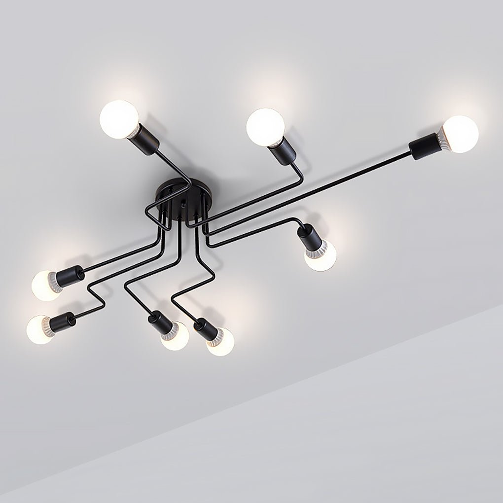 Retro Industrial 8-Globe Ceiling Lamp - view 3