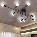 Retro Industrial 8-Globe Ceiling Lamp