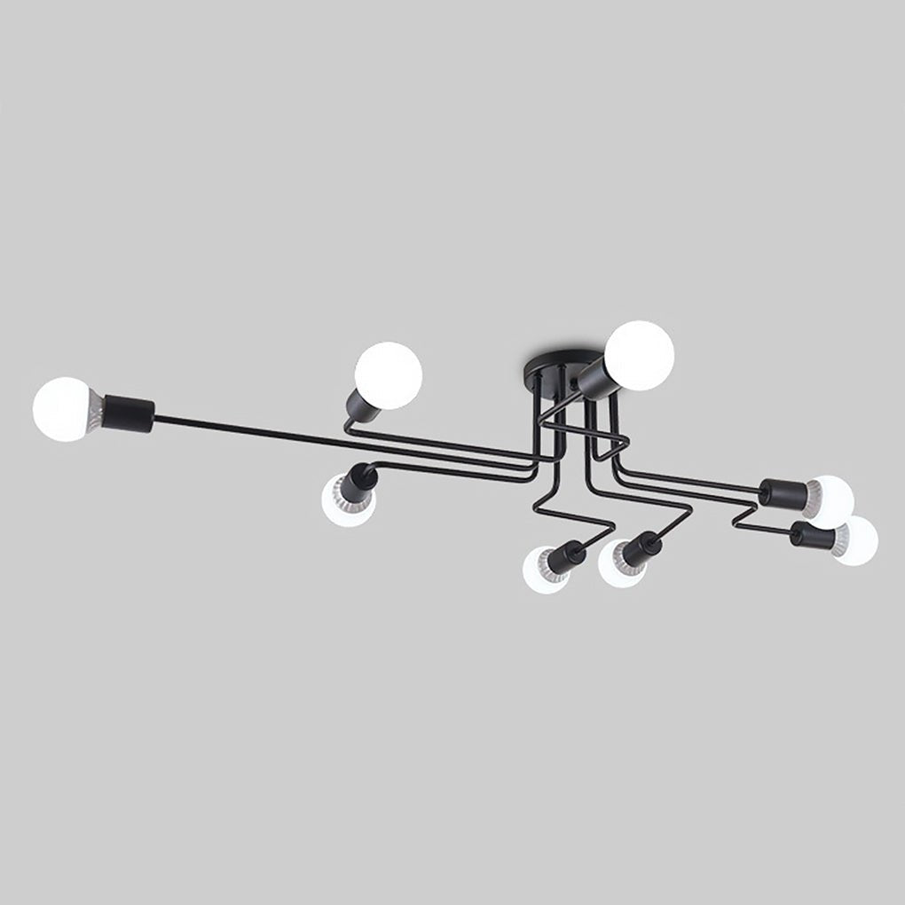 Nova Glass Globe Semi-Flush Mount (49")