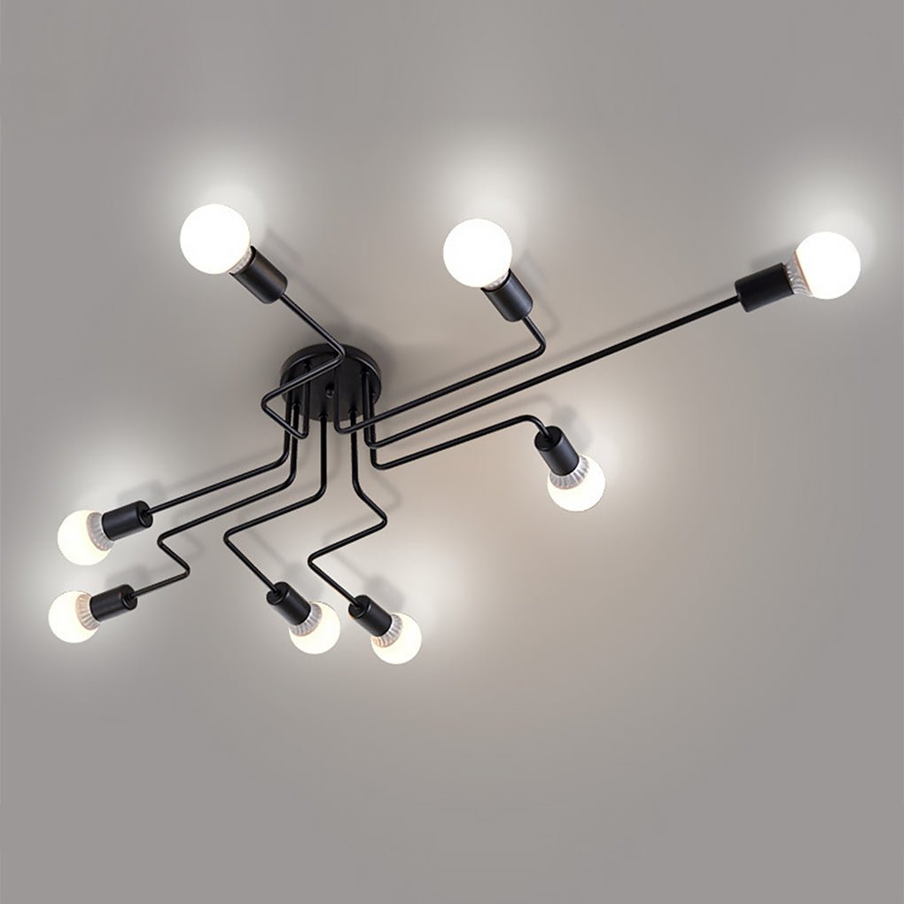 Retro Industrial 8-Globe Ceiling Lamp - view 4