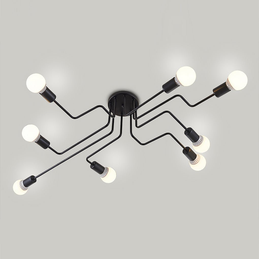 Nova Glass Globe Semi-Flush Mount (49")