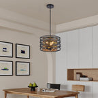 Ridley Drum Cage Pendant (13"–24") - LivingLX