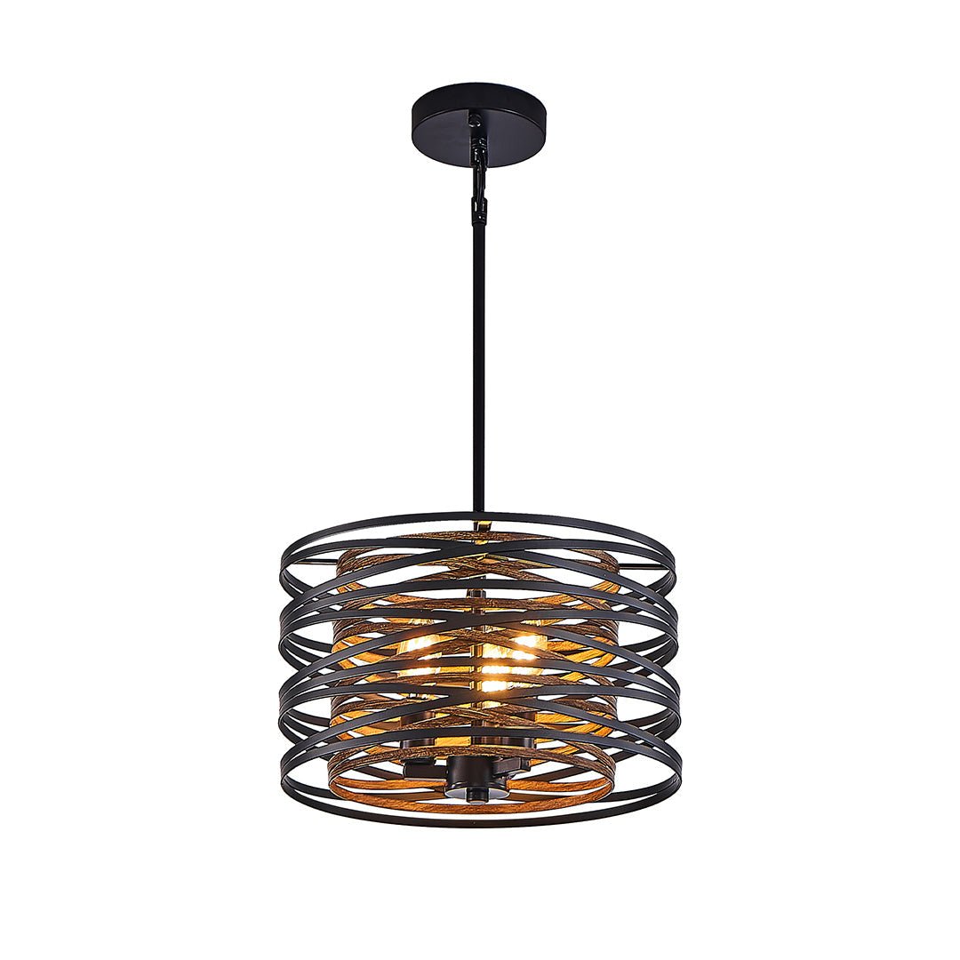 Ridley Drum Cage Pendant (13"–24") - LivingLX